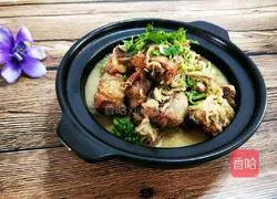 Illustration of how to make pork ribs stewed with pickled cabbage 21