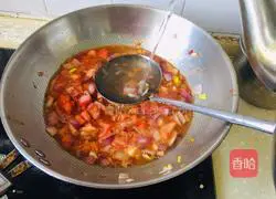 Illustration of how to make hand-made egg and tomato noodles 12