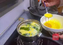 Illustration of how to make sea rice and egg soup with sea rice and eggs (quick soup ready in five minutes) 5