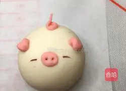 Attractive pig snacks Illustration of how to make steamed buns 8