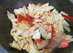 Illustration of how to make tomato, cabbage and tofu soup 5