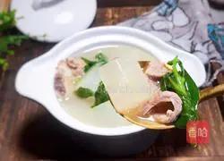 Illustration of how to make watercress and winter melon bone soup 14