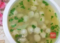 Illustration of how to make Qingbo meatballs 8