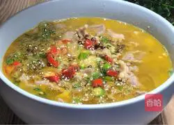 Illustration of how to make pork slices in sour soup 16