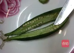 Illustration of how to make cold okra 5