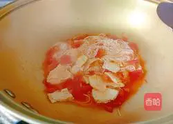 Illustration of how to make tomato and egg noodles 12