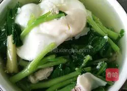 Illustration of how to make mustard green lean meat and egg soup 8