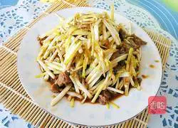Stir-fried shredded pork and garlic yellow Illustration of how to do it 8