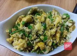 Green pepper scrambled eggs Practice illustration 8