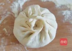 Illustration of how to make steamed cabbage and pork buns 15
