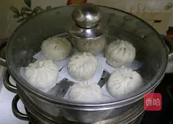 Rye mushrooms Green vegetable buns ❗️Illustration of how to make steamed buns with one fermentation, save time and effort and still remain soft 14