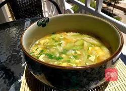 Luffa egg soup Illustration of practice 12