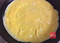 Illustration of how to make omurice rice 15