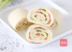 Illustration of how to make spiced ham and scallion rolls 13