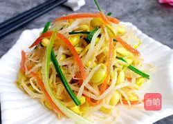 Illustration of how to make cold soybean sprouts 7