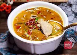 Illustration of how to make pork liver slices in sour soup 15