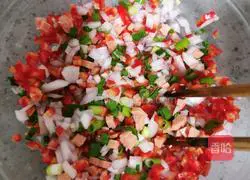 Illustration of how to make red pepper and ham sausage rolls 6