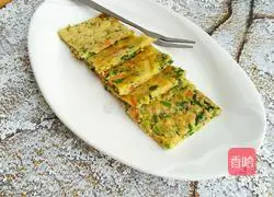 Illustration of how to make celery leaf egg pancake 7