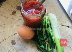 Illustration of how to make egg noodles with tomato sauce in 10 minutes 1