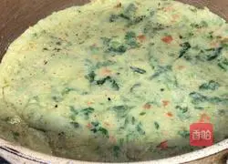 Illustration of how to make mustard sprout egg pancake 7