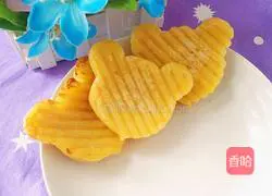 Orange milk pancakes (shaped like a bear head) Illustration of practice 20