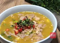 Illustration of how to make pork slices in sour soup 14