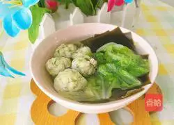 Illustration of making cabbage and kelp dumpling soup 15