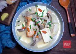 Illustration of how to make fish soup with mushrooms and tofu 15