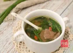 Spinach and Pork Liver Soup Recipe Illustration 13