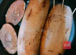 Illustration of how to make brown sugar glutinous rice and lotus root 4