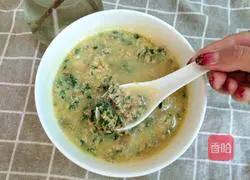 Illustration of how to make dandelion egg soup 9