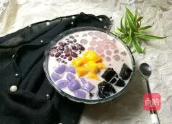 Mango grass jelly and sago recipe illustration 13