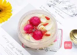 Illustration of how to make dragon fruit, white fungus and lotus seed soup 8