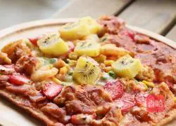 Thin-bottom chicken and fresh fruit pizza recipe 1