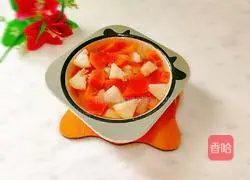 Guava and papaya sweet soup Illustration of how to make soup 14