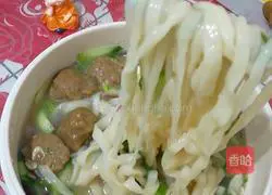 Illustration of how to make hand-made meatball and egg noodles 13