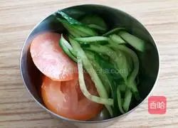 Illustration of making Korean soy milk noodles 5