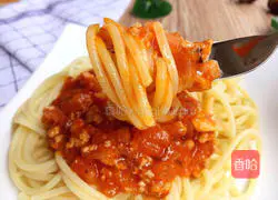 Illustration of how to make spaghetti with meat sauce 12