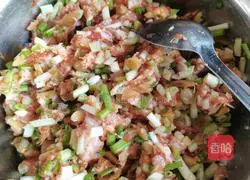 Illustration of how to make pork, chives and pickled mustard pot helmet 7