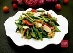 Illustration of how to make asparagus and shredded pork 13