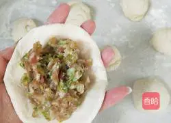 Illustration of how to make cabbage and pork buns 6
