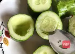 Illustration of how to make cucumber stuffed with meat 6