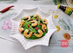 Illustration of how to make fried snow peas and shrimps 8