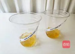 Snow pear, osmanthus, kumquat and coconut milk Illustration of how to make iron 9