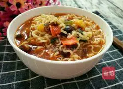 Shiitake mushrooms and shrimps Illustration of how to make noodles 11