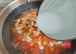 Illustration of how to make tomato, mushroom and tofu soup 8