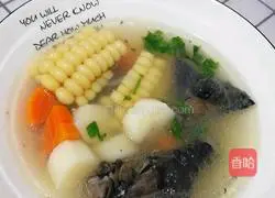 Illustration of how to make black chicken soup 7