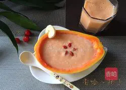 Illustration of how to make papaya and banana milkshake 6