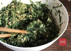 Illustration of how to make fried chicken dumplings with sesame oil 7