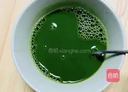 Red Bean Matcha Milk Recipe Illustration 3